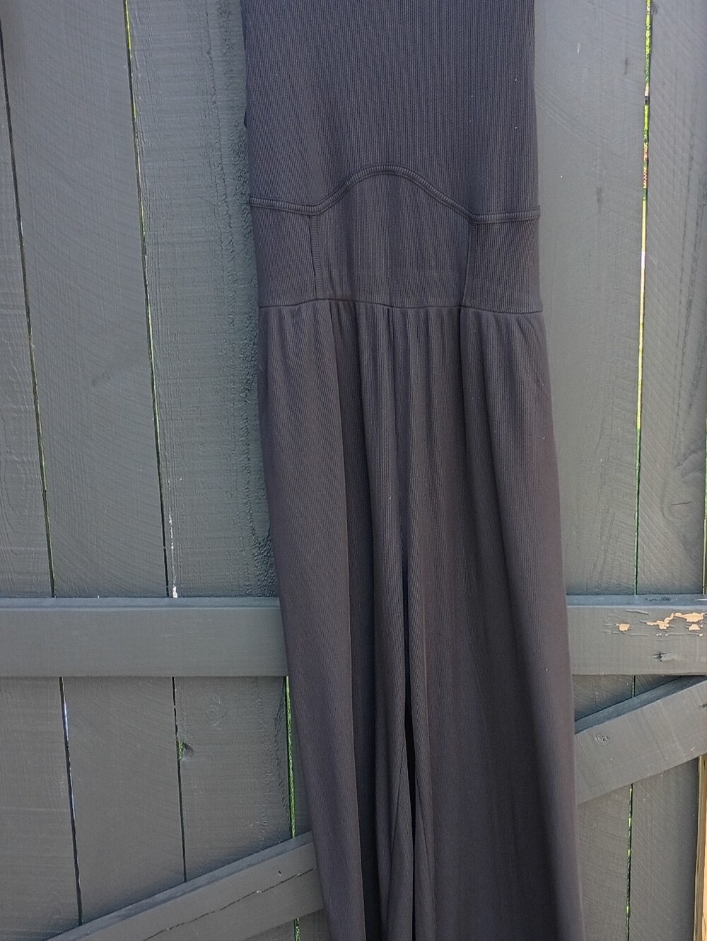 Black Jumpsuit with Flared Skirt